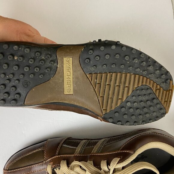 Skechers Shape Ups Leather Loafers Slip On Hiking  Driving Walking Like NEW